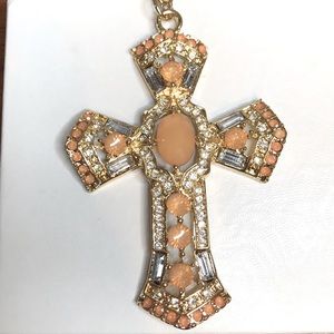 Long cross necklace